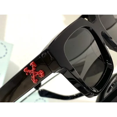 Солнцезащитные очки Chrome Hearts Wide Frame With Big Logo "Black/Red" фото № 4