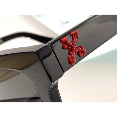 Солнцезащитные очки Chrome Hearts Wide Frame With Big Logo "Black/Red" фото № 5