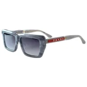 Солнцезащитные очки Prada Big Logo White Letters In Red Rectangle On Frame "Gray"