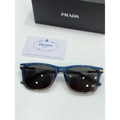 Солнцезащитные очки Prada Square Frame With Thin Temples "Blue/Gray" фото № 2