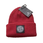 Шапка Stone Island With Lapel And Small Logo Inside Circle "Red"