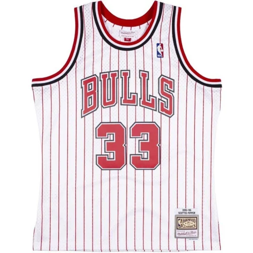 Баскетбольная Джерси Mitchell And Ness Chicago Bulls №33 Scottie Pippen "White/Red"