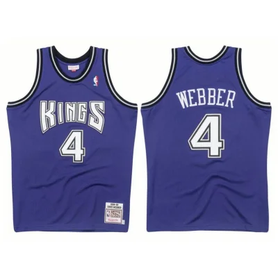 Баскетбольная Джерси Mitchell And Ness Sacramento Kings №4 Chris Webber "Lilac" фото № 2