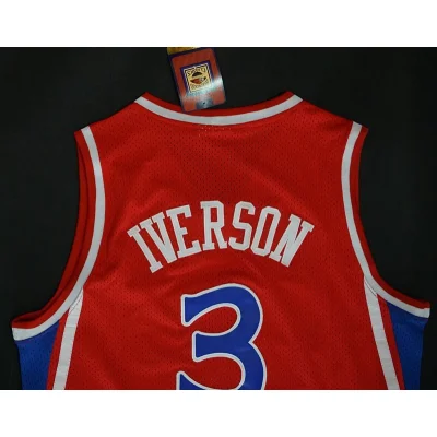 Баскетбольная Джерси NBA Philadelphia 76ers №3 Allen Iverson "Red" фото № 2 Баскетбольная Джерси NBA Philadelphia 76ers №3 Allen Iverson "Red" фото № 2