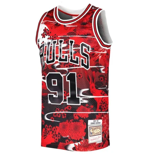 Баскетбольная Джерси NBA Chicago Bulls №91 Dennis Rodman With Logo "Red"