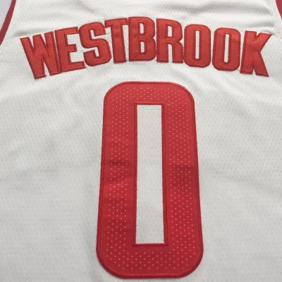 Баскетбольная Джерси Nike Houston Rockets №0 Russell Westbrook "White" фото № 2