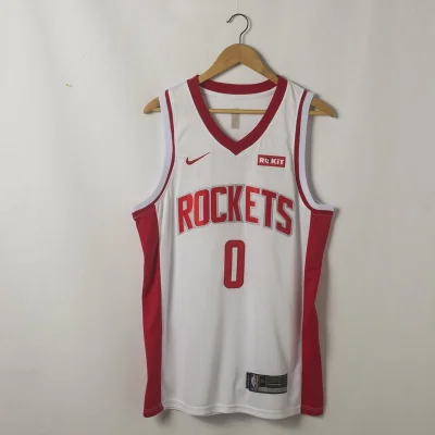 Баскетбольная Джерси Nike Houston Rockets №0 Russell Westbrook "White" фото № 5