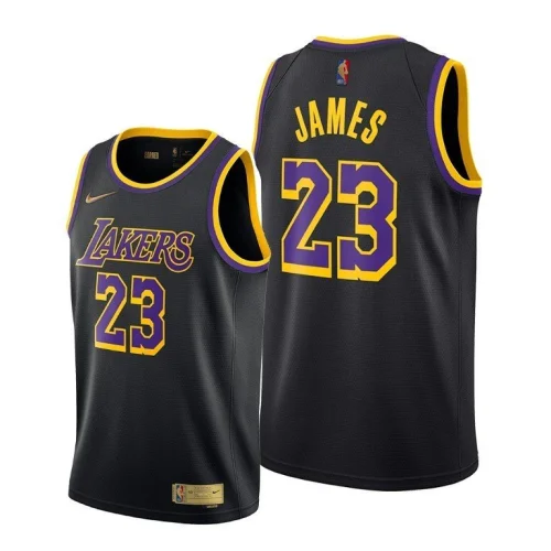 Баскетбольная Джерси Nike Los Angeles Lakers 21 №23 LeBron James "Black"