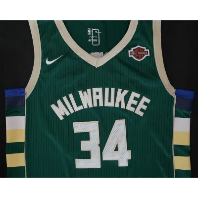 Баскетбольная Джерси Nike X NBA Milwaukee Bucks 17-18 №34 Giannis Antetokounmpo "Green" фото № 2 Баскетбольная Джерси Nike X NBA Milwaukee Bucks 17-18 №34 Giannis Antetokounmpo "Green" фото № 2