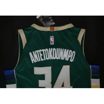 Баскетбольная Джерси Nike X NBA Milwaukee Bucks 17-18 №34 Giannis Antetokounmpo "Green" фото № 5 Баскетбольная Джерси Nike X NBA Milwaukee Bucks 17-18 №34 Giannis Antetokounmpo "Green" фото № 5