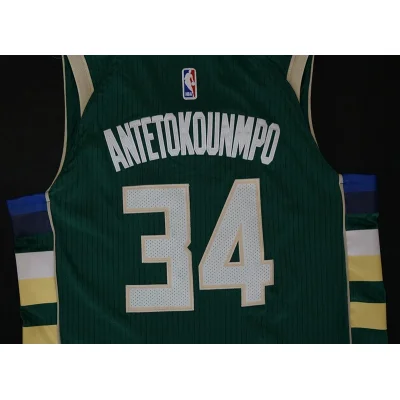 Баскетбольная Джерси Nike X NBA Milwaukee Bucks 17-18 №34 Giannis Antetokounmpo "Green" фото № 6 Баскетбольная Джерси Nike X NBA Milwaukee Bucks 17-18 №34 Giannis Antetokounmpo "Green" фото № 6
