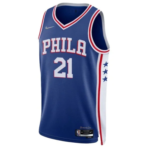 Баскетбольная Джерси Nike Philadelphia 76ers 21-22 №21 Joel Embiid With Logo "Blue"