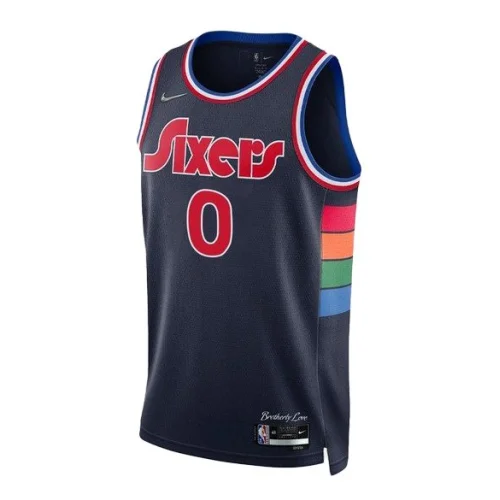 Баскетбольная Джерси Nike Philadelphia 76ers 21-22 №0 Tyrese Maxey "Blue"