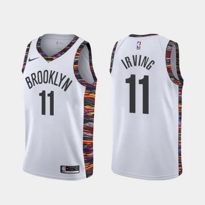 Баскетбольная Джерси Nike X NBA Brooklyn Nets 19-20 №11 Kyrie Irving "White" фото № 8