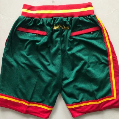 Баскетбольные Шорты Just Don Oklahoma City Thunder "Green/Red" фото № 4