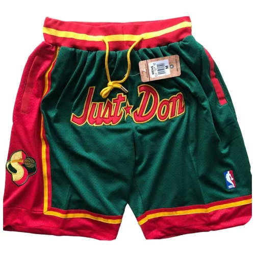 Баскетбольные Шорты Just Don Oklahoma City Thunder "Green/Red"