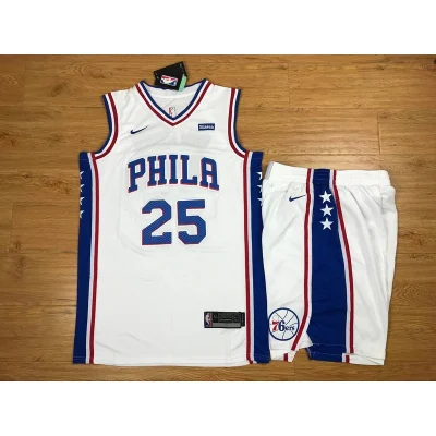 Баскетбольные Шорты Nike Philadelphia 76ers 17-18 "White" фото № 5