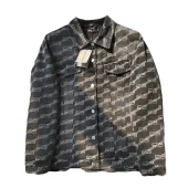 Джинсовая Куртка Balenciaga With A Branded Print "Black/Gray"