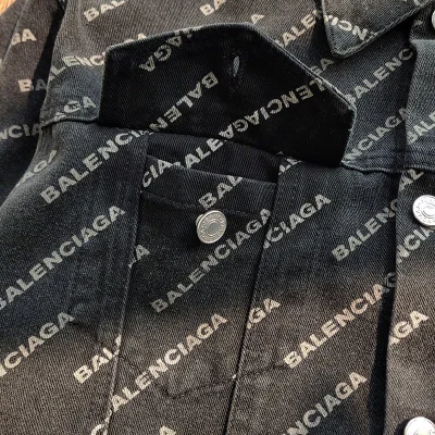 Джинсовая Куртка Balenciaga With Text Print "Black" фото № 8