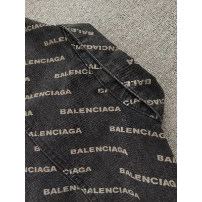 Джинсовая Куртка Balenciaga With Text Print "Black" фото № 4
