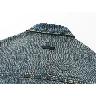 Джинсовая Куртка Fear Of God Torn Sleeves "Blue" фото № 7