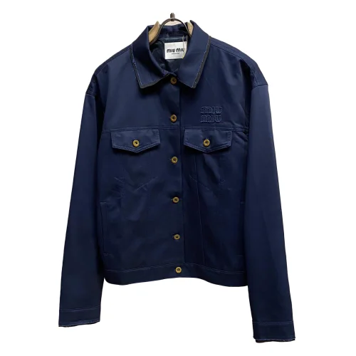 Куртка Miu Miu Frontside Left Dark Blue Logo Miu Miu "Blue"
