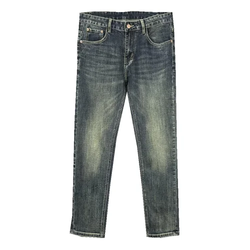 Джинсы Burberry Backside Brown Stripe Silver Warrior And Horse "Blue"