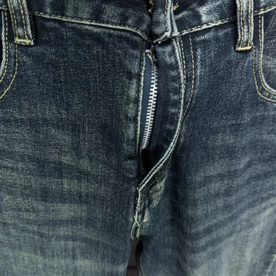 Джинсы Burberry Backside Brown Stripe Silver Warrior And Horse "Blue" фото № 4