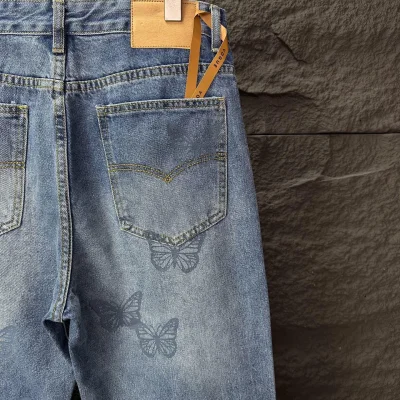 Джинсы Chrome Hearts Butterfly "Gray/Denim" фото № 6