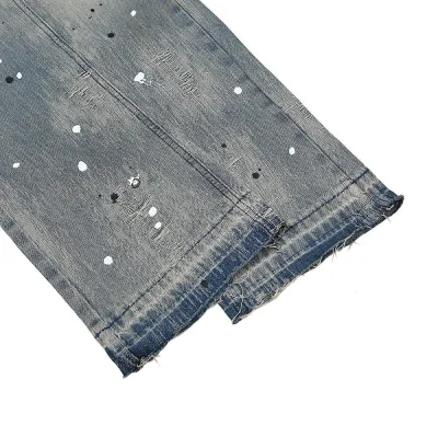Джинсы Gallery Dept. LA Flare Distressed Splash "Grey" фото № 3