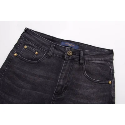 Джинсы Louis Vuitton Back Front Pocket Metalic Logo "Gray" фото № 5