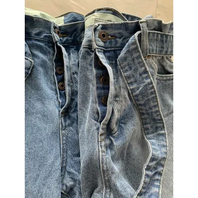 Джинсы Off White With A Branded Print "Blue" фото № 5