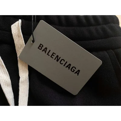 Штаны Balenciaga No Pockets And Smal Front Logo "Black" фото № 9