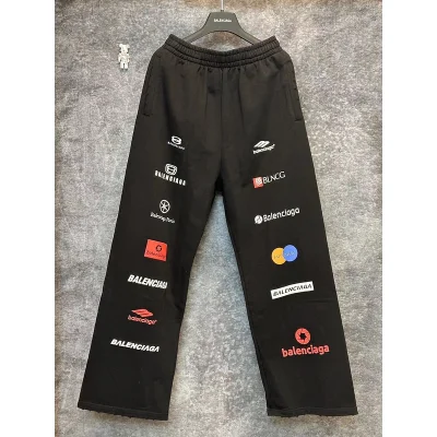 Штаны Balenciaga With Logos "Black" фото № 6
