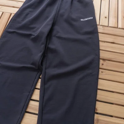 Штаны Balenciaga Stylish Embroidered Logo "Blue" фото № 3