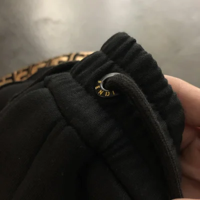 Штаны Fendi Logo Stripe "Black" фото № 5