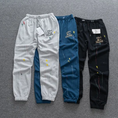 Штаны Gallery Dept Doused With Paint "Blue" фото № 7