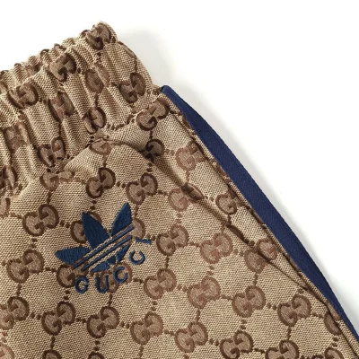 Штаны Gucci X Adidas Branded "Brown" фото № 2