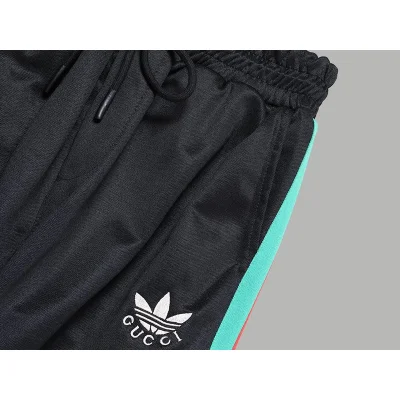 Штаны Gucci X Adidas Having Turquoise Stripe "Black" фото № 5
