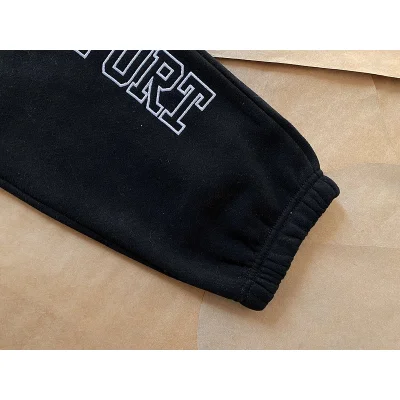 Спортивные штаны Stussy Vertical Wide Inscription "Black" фото № 7