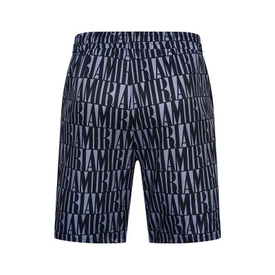 Шорты Amiri Repeating Logo Inscription Horisontal Lines And Front Pocket "Blue" фото № 2