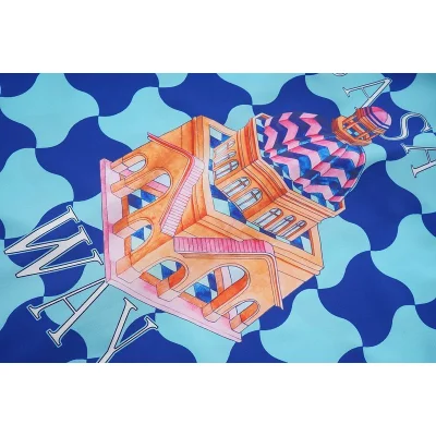 Рубашка Casablanca Colorful Figures And Edge Stripes "Blue" фото № 4