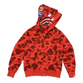 Худи A Bathing Ape Shark Hood "Red"