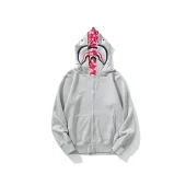 Худи A Bathing Ape Red Hood Shark Zip "Gray"