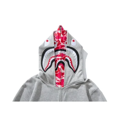 Худи A Bathing Ape Red Hood Shark Zip "Gray" фото № 3