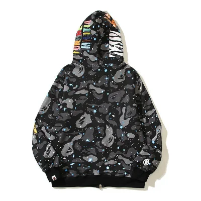 Худи A Bathing Ape Zip Camouflage Blue Spots Tiger On Hood "Black" фото № 2 Худи A Bathing Ape Zip Camouflage Blue Spots Tiger On Hood "Black" фото № 2