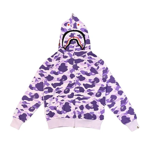 Худи A Bathing Ape Spotted Style ZIP "Violet/White"