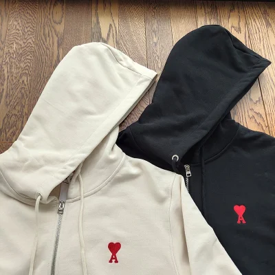 Худи Amiri Cotton With Red Logo ZIP "Black" фото № 5 Худи Amiri Cotton With Red Logo ZIP "Black" фото № 5