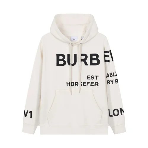 Худи Burberry Text On The Chest And Sleeve "White"