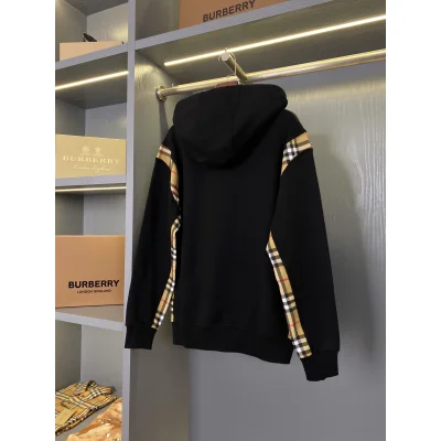 Худи Burberry Checked Print On The Sides "Black" фото № 7